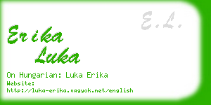 erika luka business card
